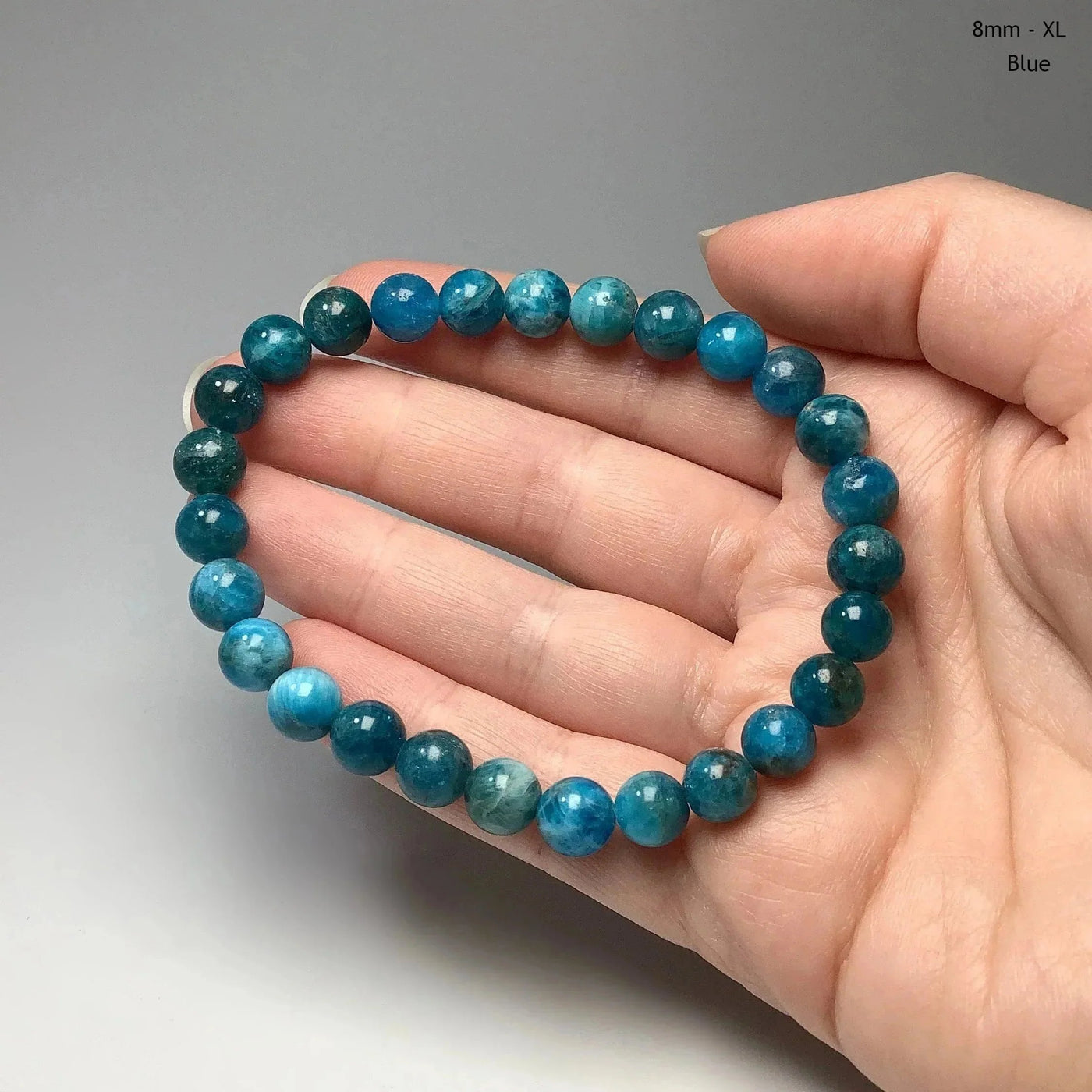 Blue Apatite Beaded Bracelet