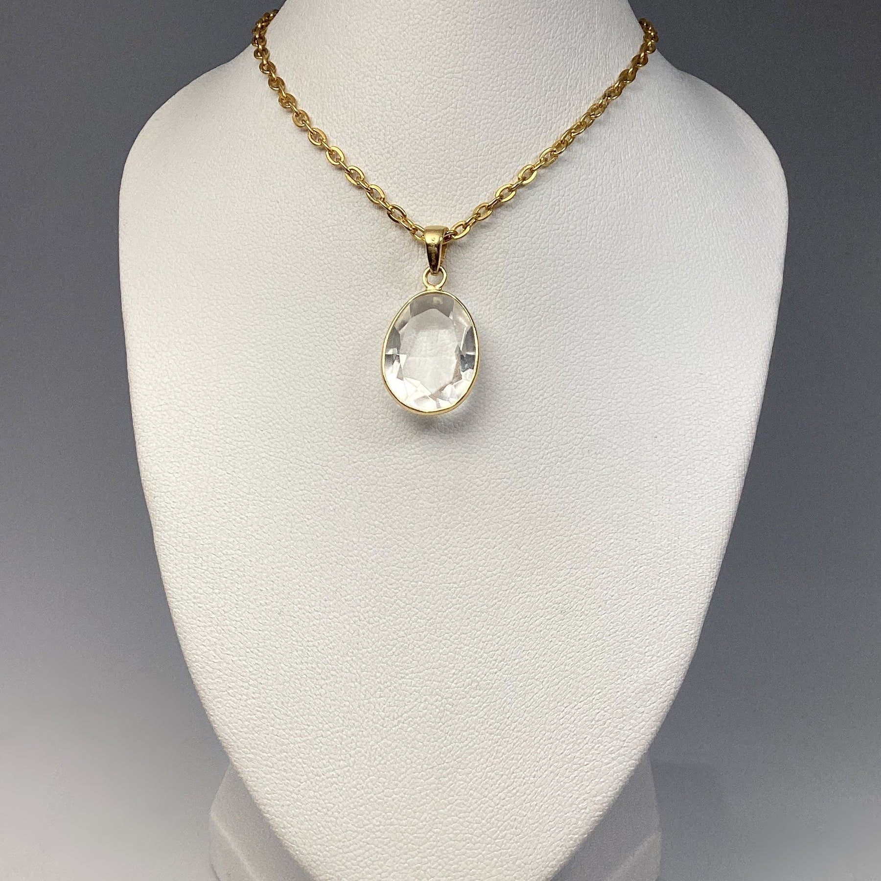 Clear quartz necklace australia store