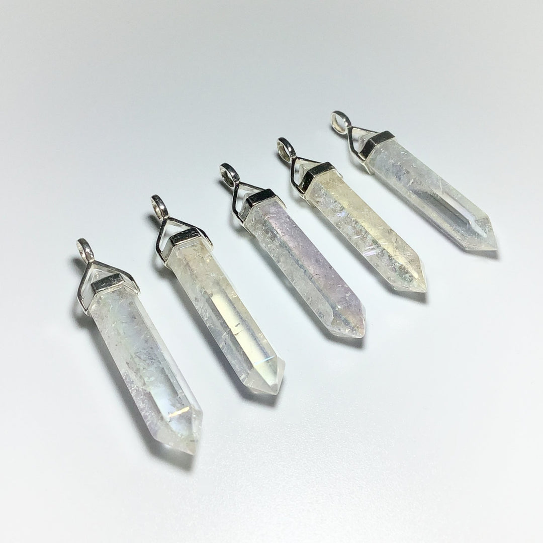 Opalescent Quartz Double Terminated Point Pendant - Rocks and Gems Canada