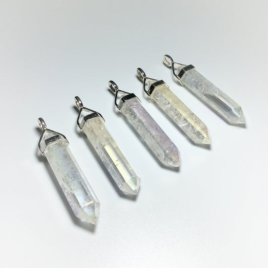 Opalescent Quartz Double Terminated Point Pendant - Rocks and Gems Canada