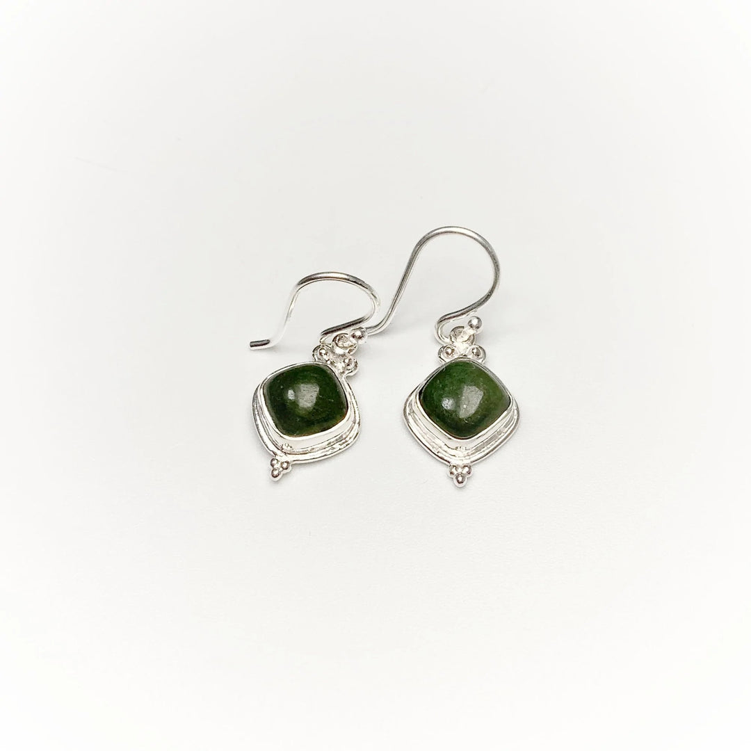 Green Aventurine Dangle Earrings - Rocks and Gems Canada
