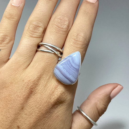 Blue Lace Agate Ring - Rocks and Gems Canada