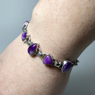 Sugilite Sterling Silver Bracelet