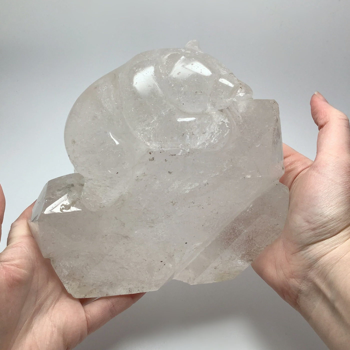 Quartz Bear Carving