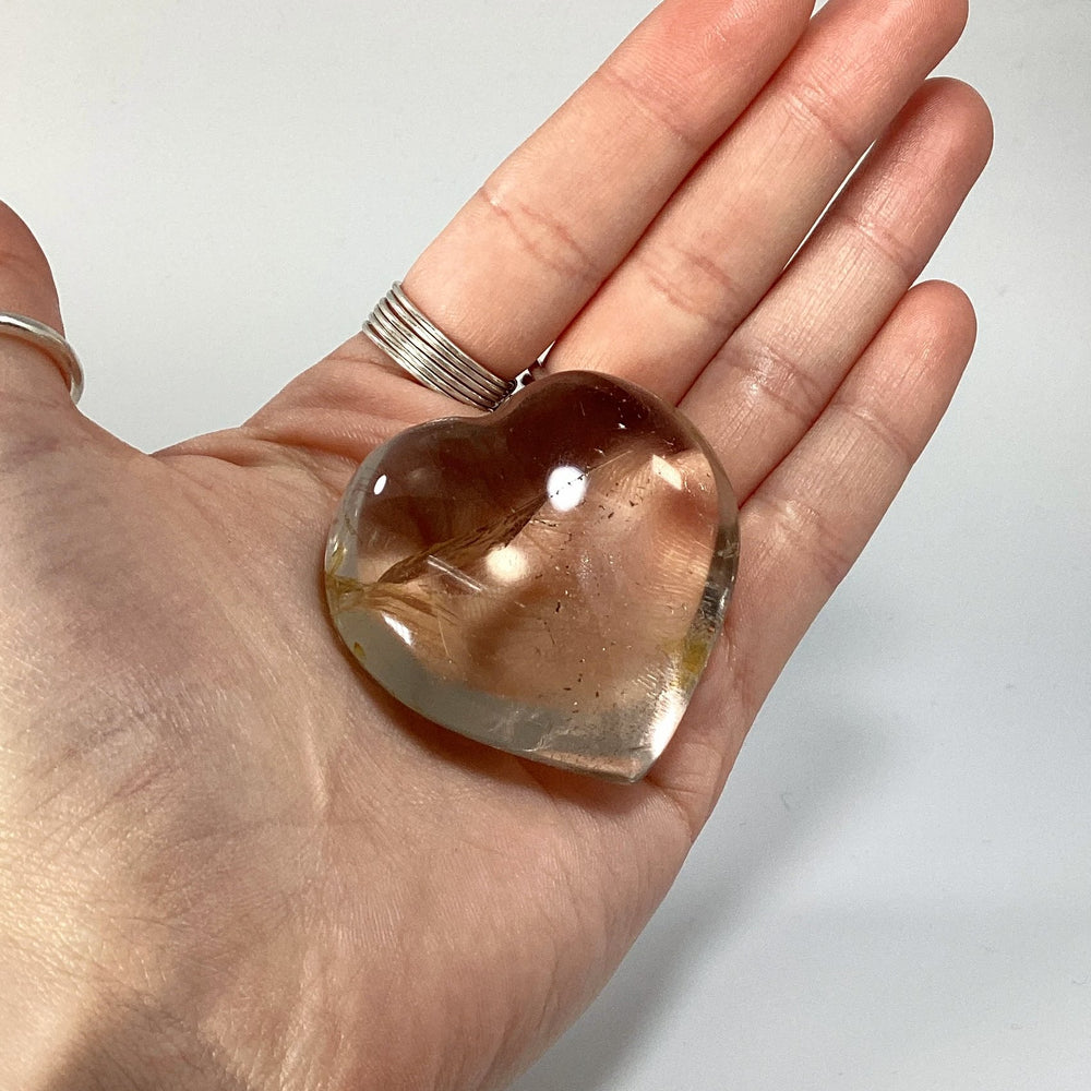 Smoky Quartz with Hematoid Inclusions Heart - Rocks and Gems Canada