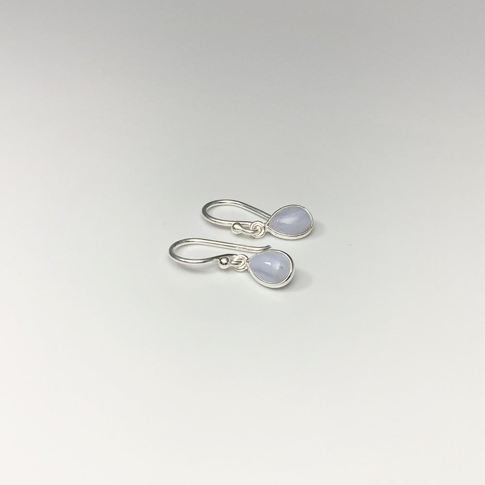 Blue Lace Agate Dangle Earrings - Rocks and Gems Canada