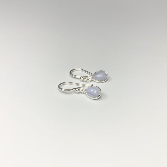 Blue Lace Agate Dangle Earrings - Rocks and Gems Canada