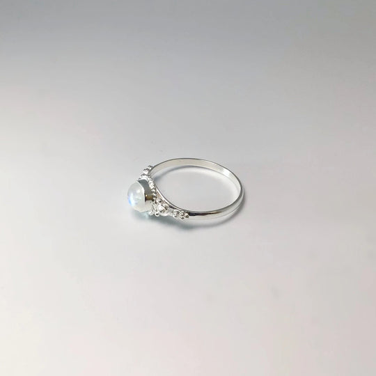 Rainbow Moonstone Ring - Rocks and Gems Canada