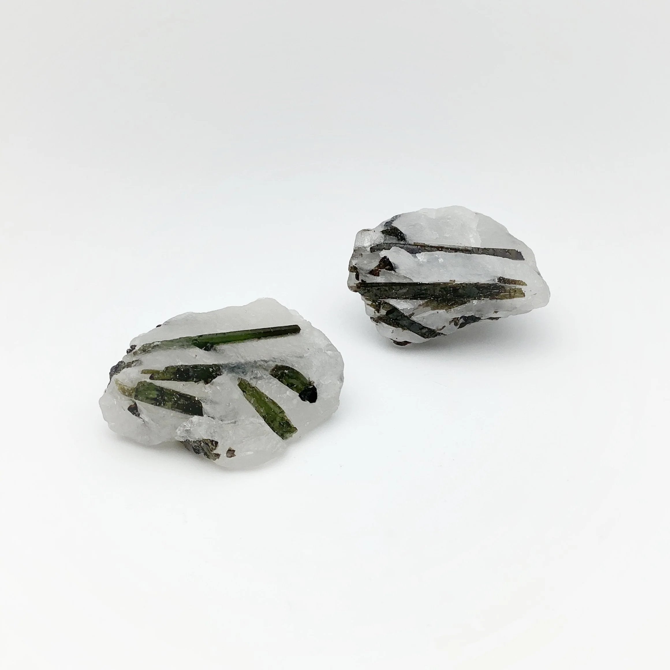 Green Tourmaline in Quartz - Rocks and Gems Canada