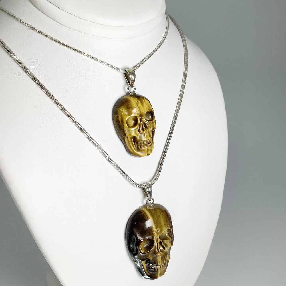 Tiger Eye Skull Pendant - Rocks and Gems Canada
