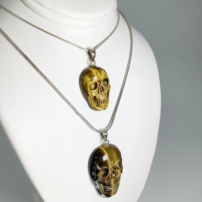 Tiger Eye Skull Pendant