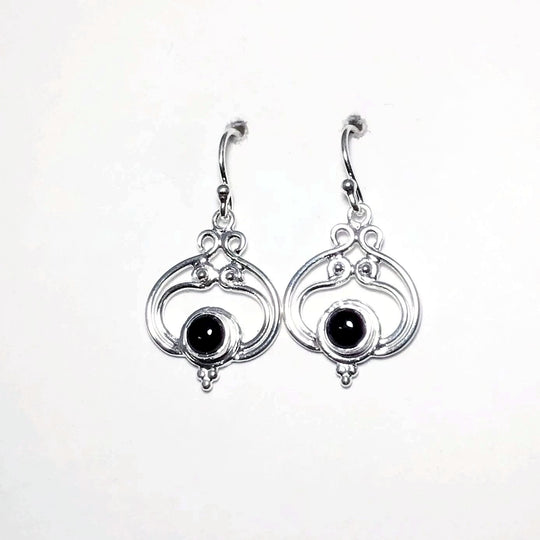 Black Onyx Dangle Earrings - Rocks and Gems Canada