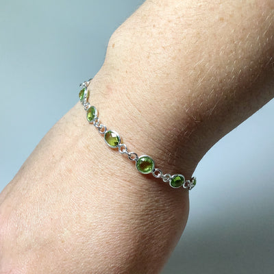 Peridot Sterling Silver Bracelet