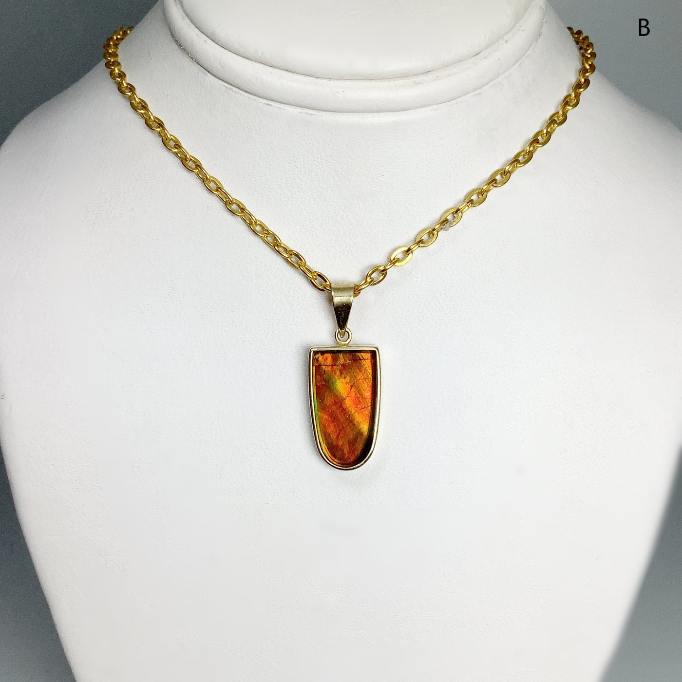 Alberta Ammolite 14K Gold Pendant