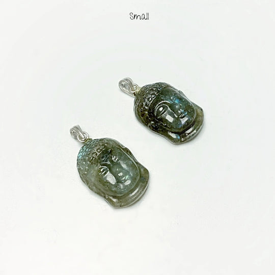 Labradorite Buddha Head Pendant - Rocks and Gems Canada