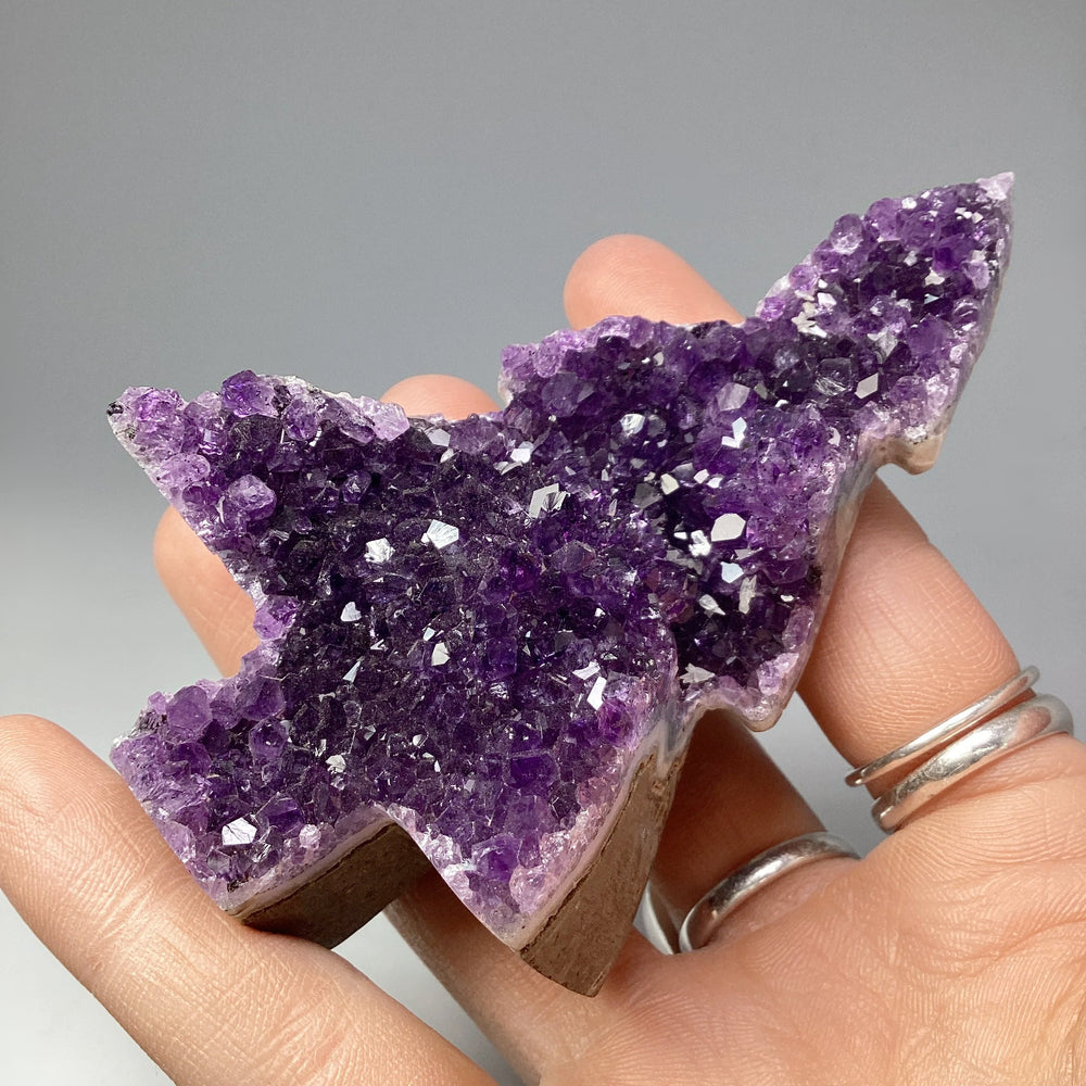 Amethyst Druze Cluster Tree Carving - Rocks and Gems Canada