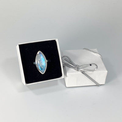 Rainbow Moonstone Ring - Size 5