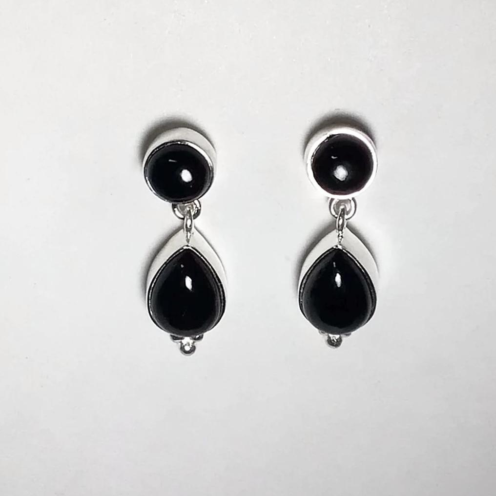 Black Onyx Stud Earrings