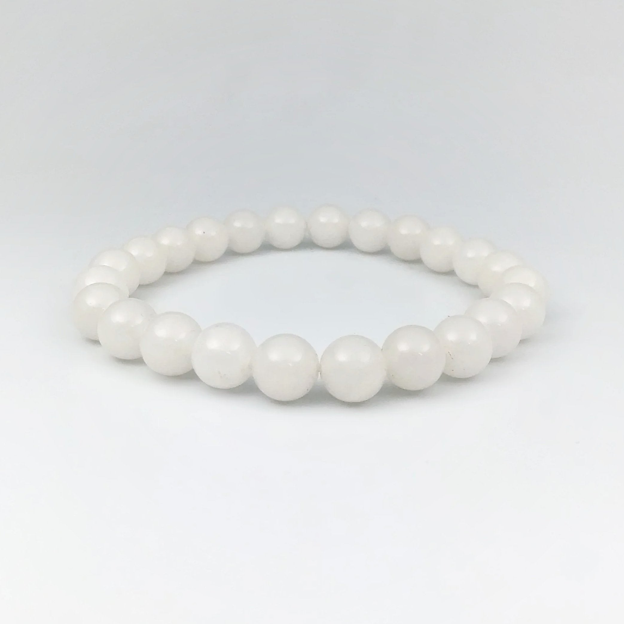 Milky Jade Beaded Bracelet - Rocks and Gems Canada