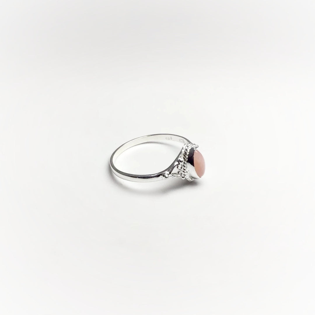 Pink Peruvian Opal Ring - Rocks and Gems Canada