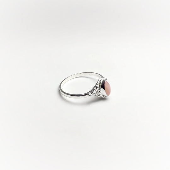 Pink Peruvian Opal Ring - Rocks and Gems Canada