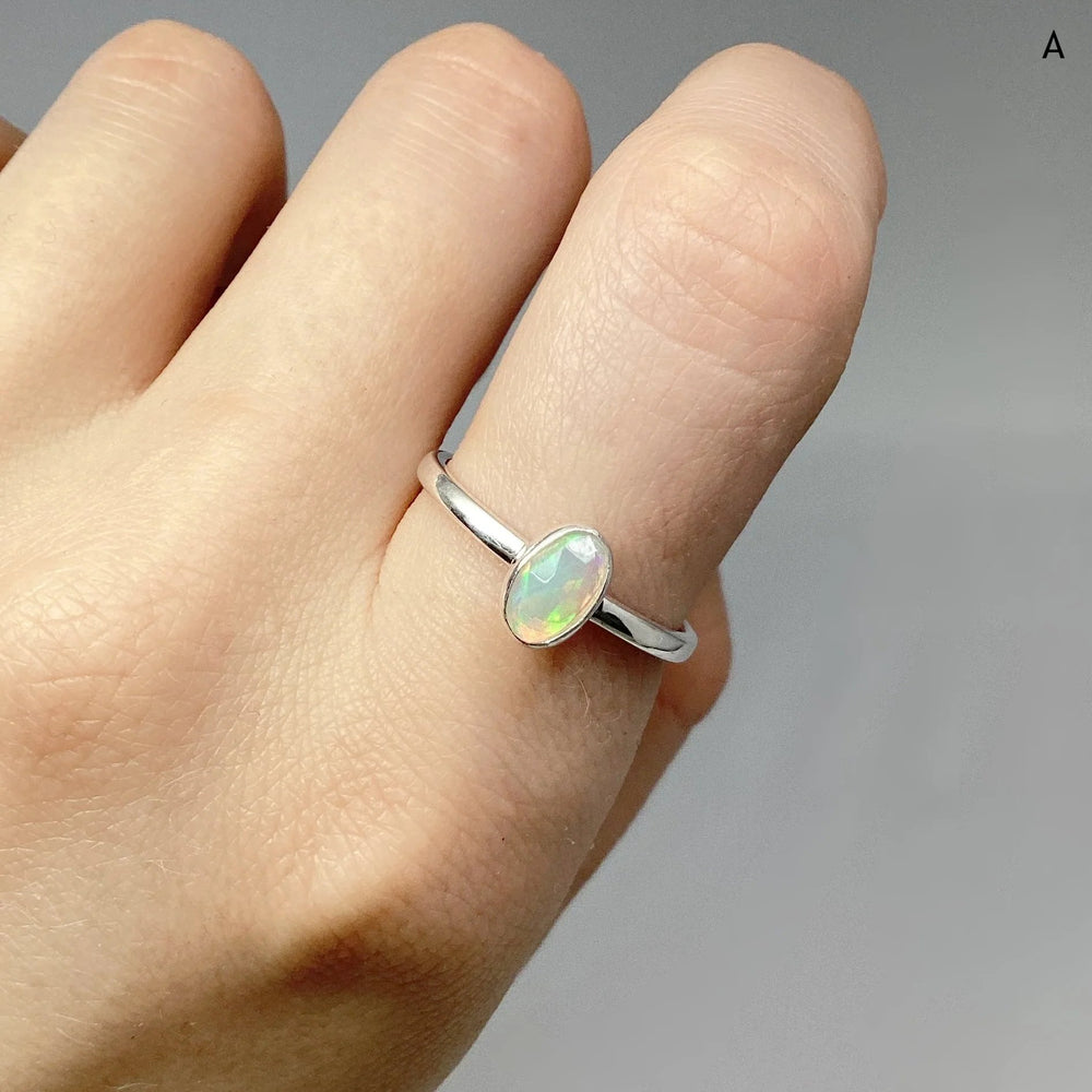 Faceted Ethiopian Fire Opal Ring - Rocks and Gems Canada