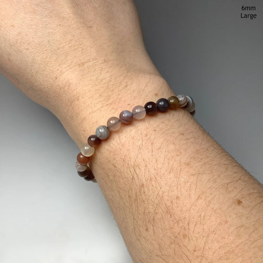Botswana Agate Beaded Bracelet - Rocks and Gems Canada