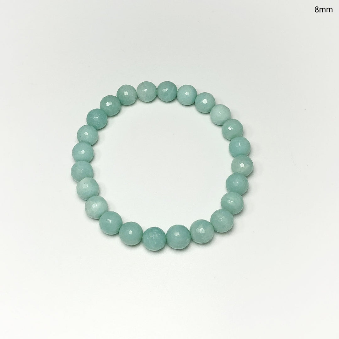 Amazonite Faceted Beaded Bracelet - Rocks and Gems Canada
