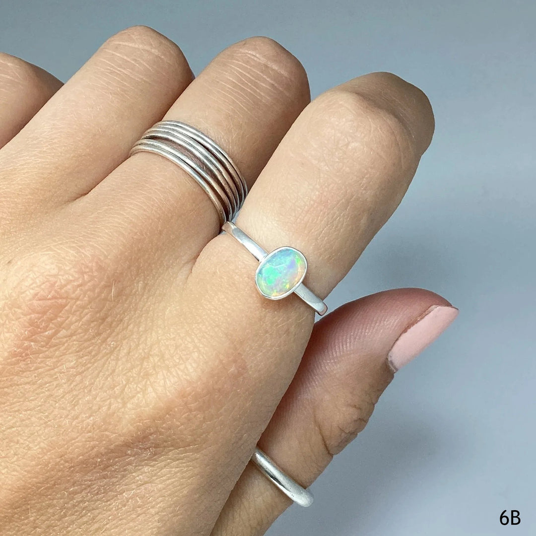 Faceted Ethiopian Fire Opal Ring - Rocks and Gems Canada