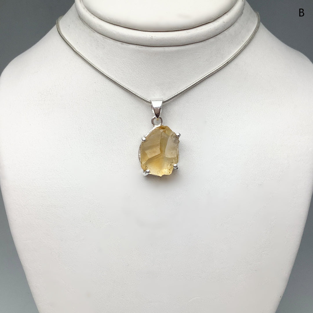 Raw Citrine Pendant - Rocks and Gems Canada