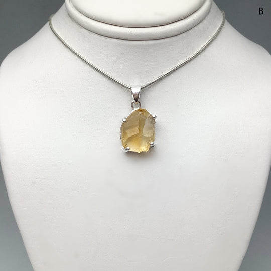 Raw Citrine Pendant - Rocks and Gems Canada