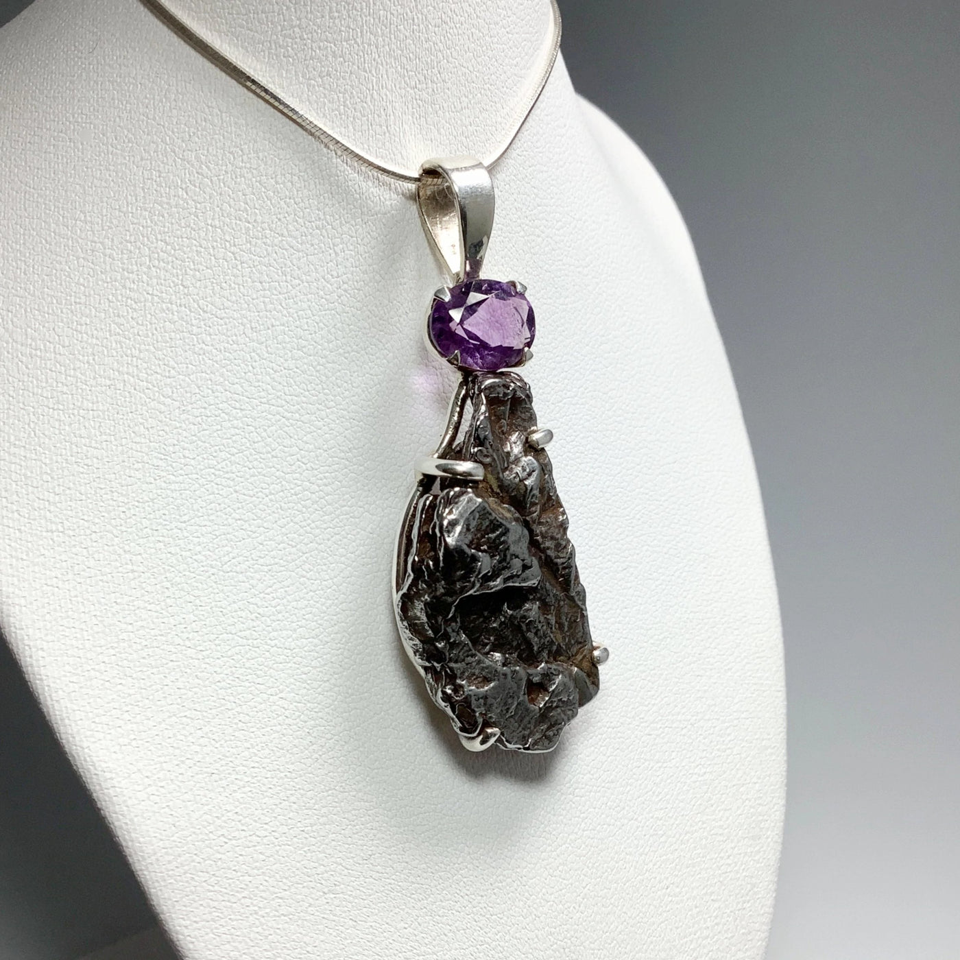 Campo Del Cielo Meteorite and Amethyst Pendant