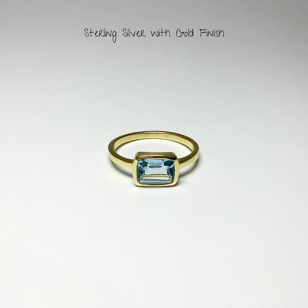 Blue Topaz Ring - Rocks and Gems Canada