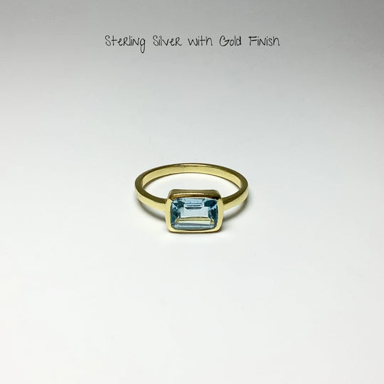 Blue Topaz Ring - Rocks and Gems Canada