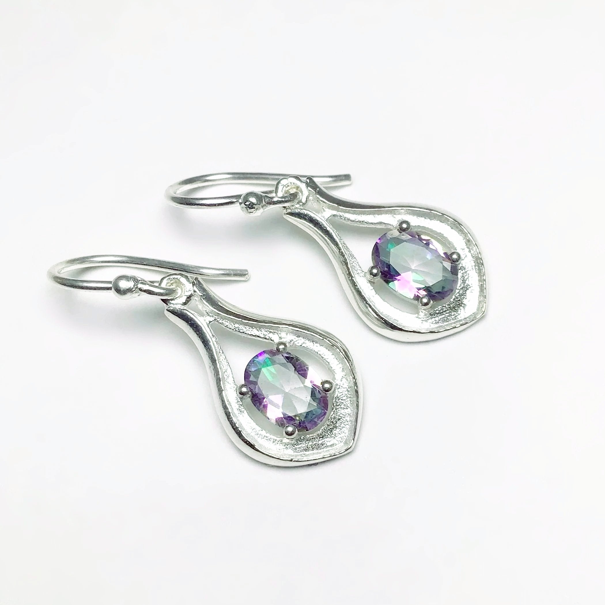 Mystic Topaz Dangle Earrings - Rocks and Gems Canada