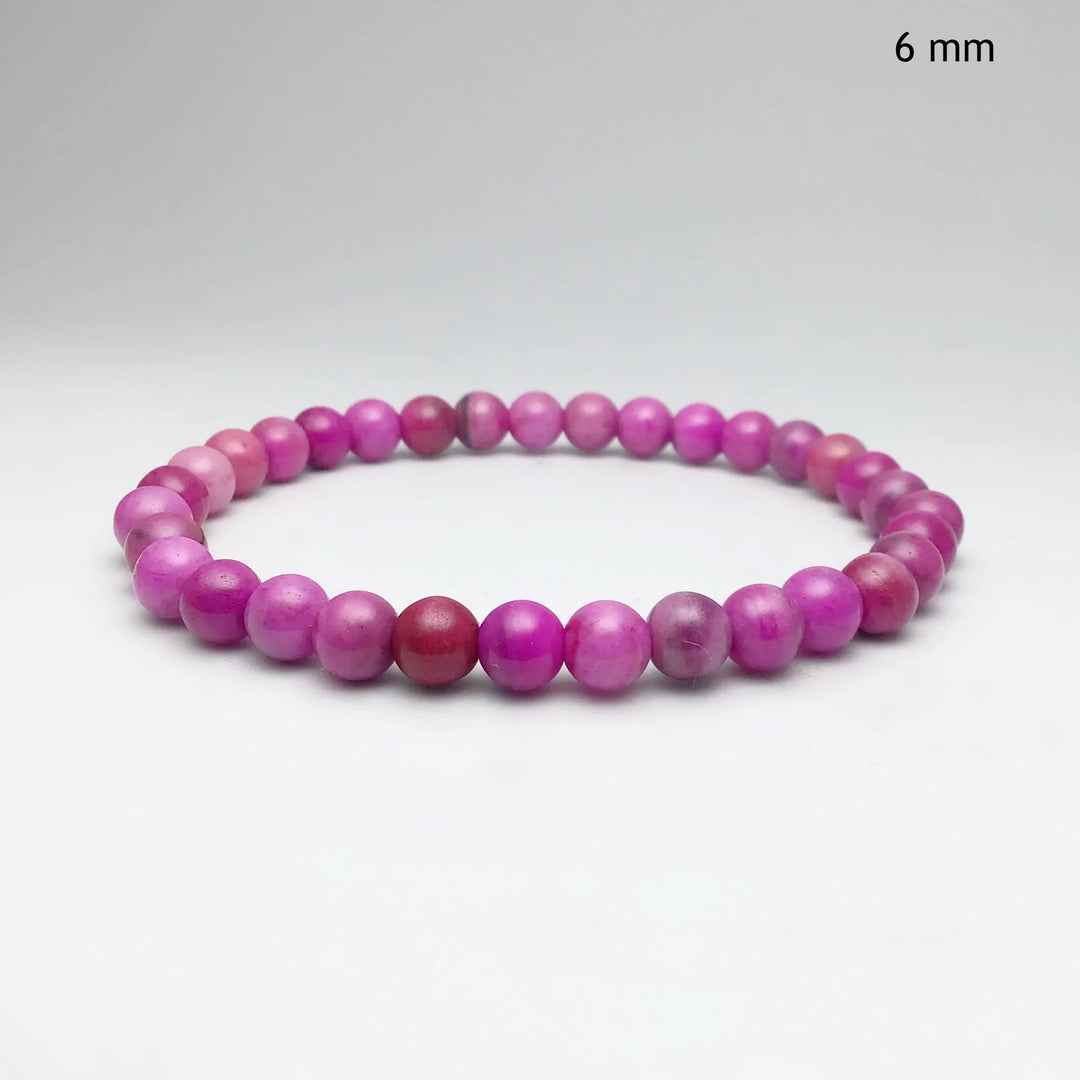 Pink Crazy Lace Agate Beaded Bracelet - Rocks and Gems Canada