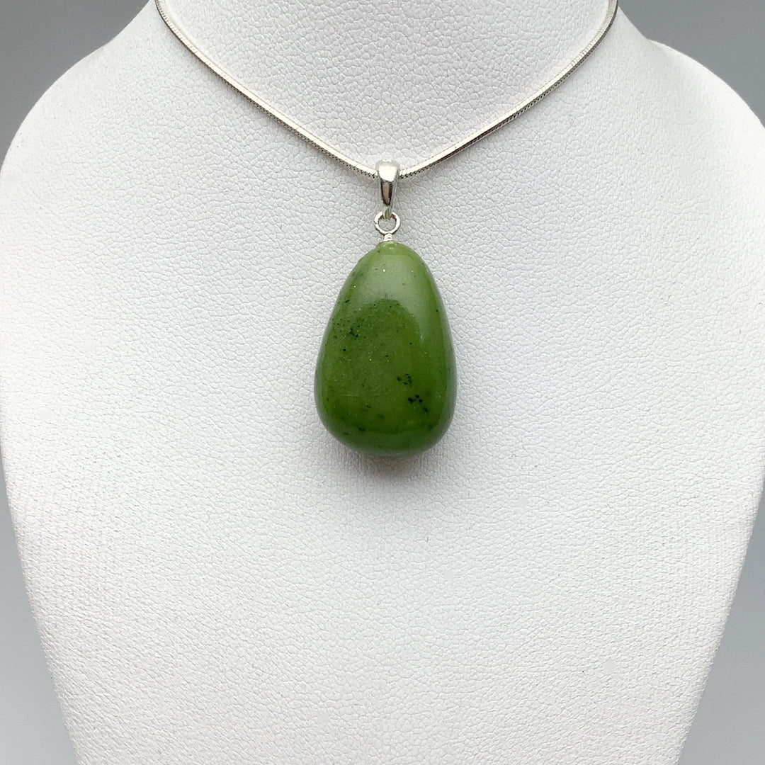 Canadian Jade Teardrop Pendant - Rocks and Gems Canada