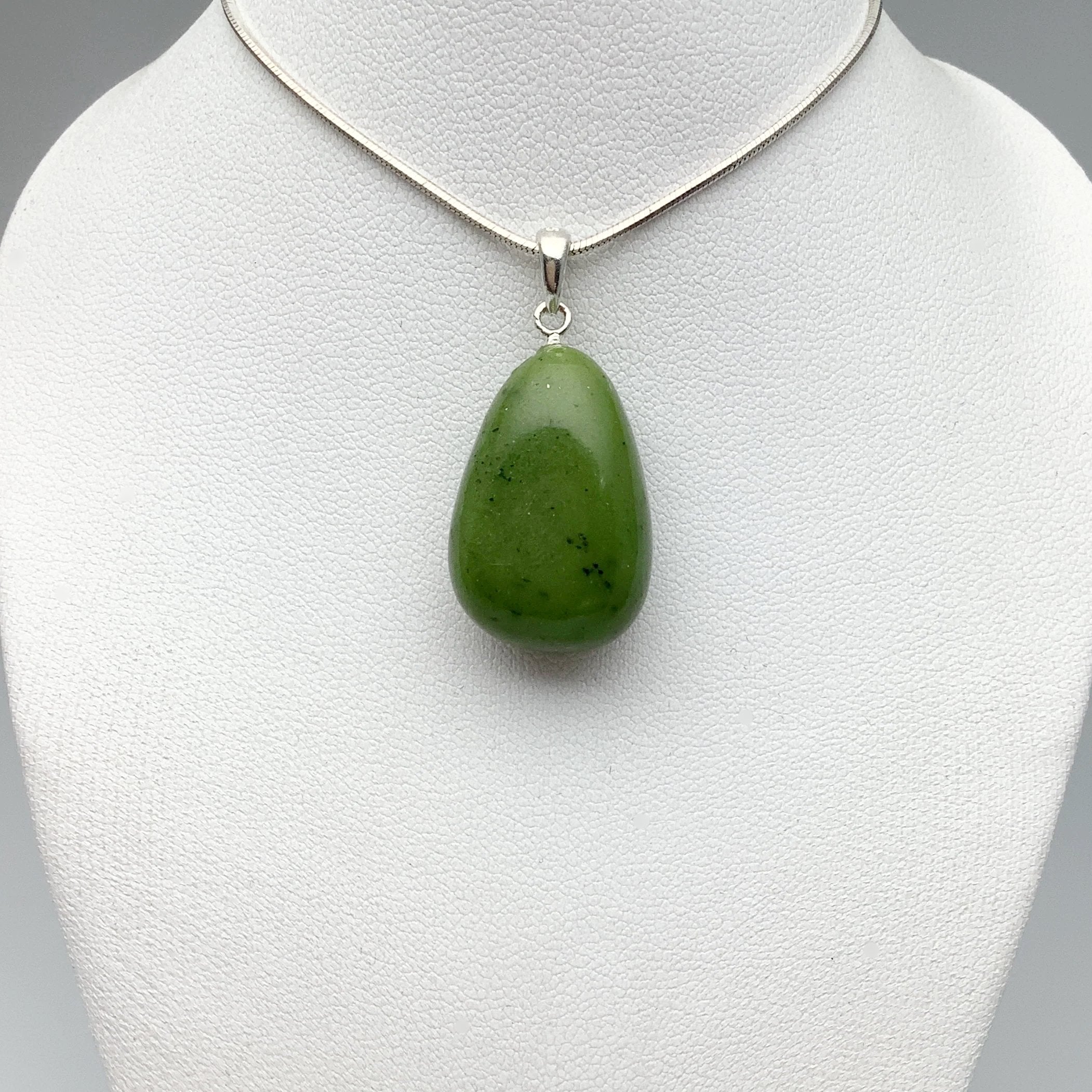 Canadian Jade Teardrop Pendant - Rocks and Gems Canada