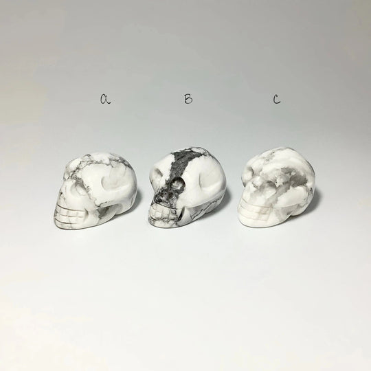 Carved Howlite Skull - Rocks and Gems Canada