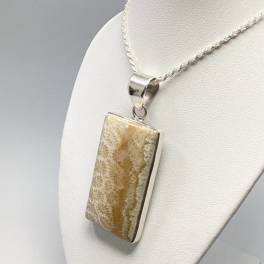 Fossilized Coral Pendant - Rocks and Gems Canada