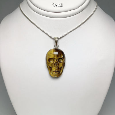 Tiger Eye Skull Pendant