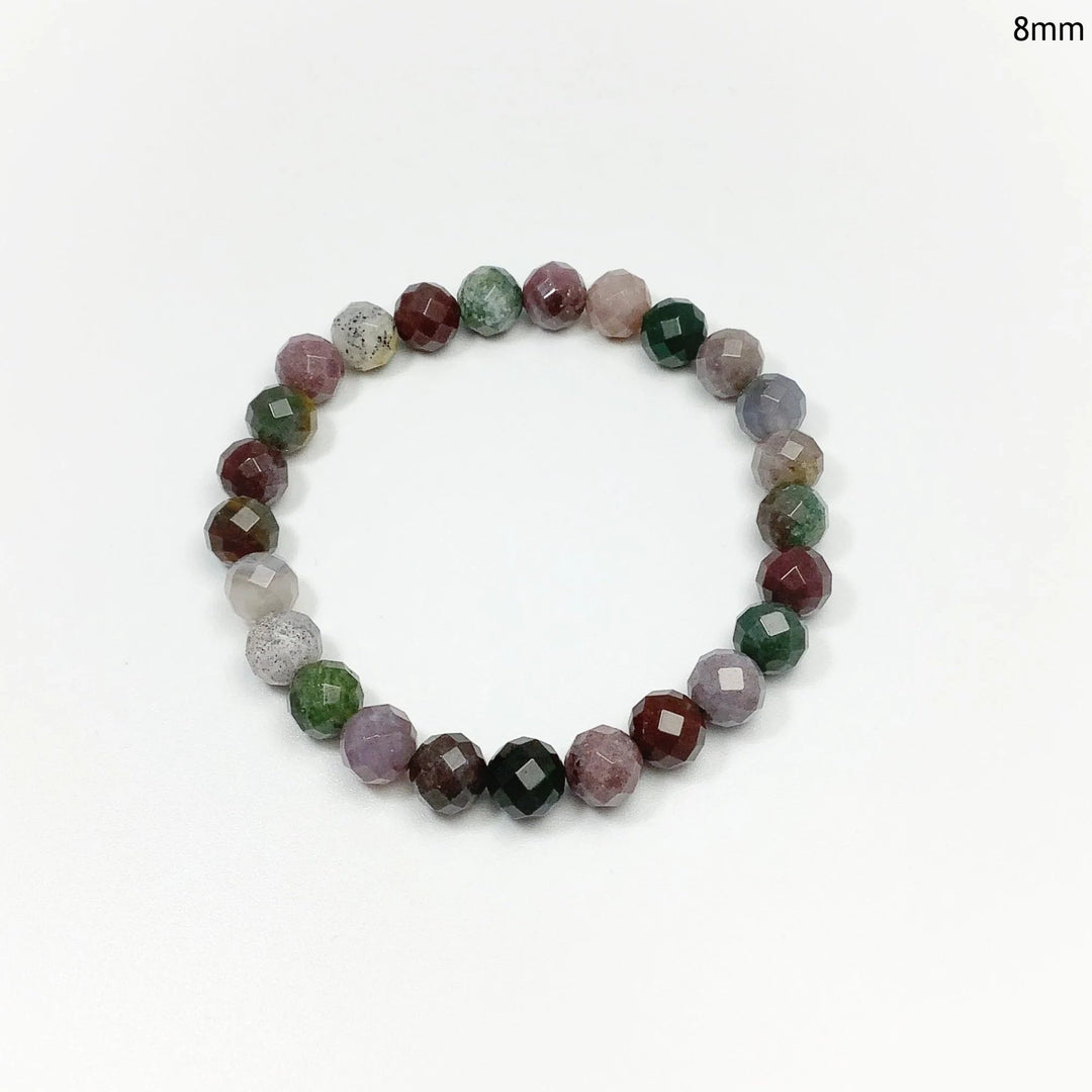 Indian Agate Faceted Beaded Bracelet - Rocks and Gems Canada