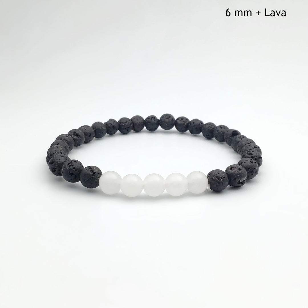 Milky Jade Beaded Bracelet - Rocks and Gems Canada