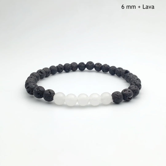 Milky Jade Beaded Bracelet - Rocks and Gems Canada