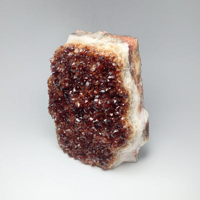 Dark Citrine Druze Cluster Stand Up