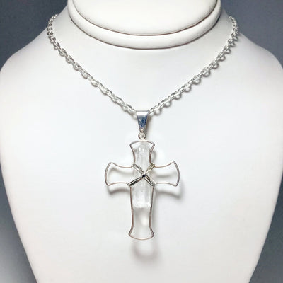 Quartz Cross Necklace