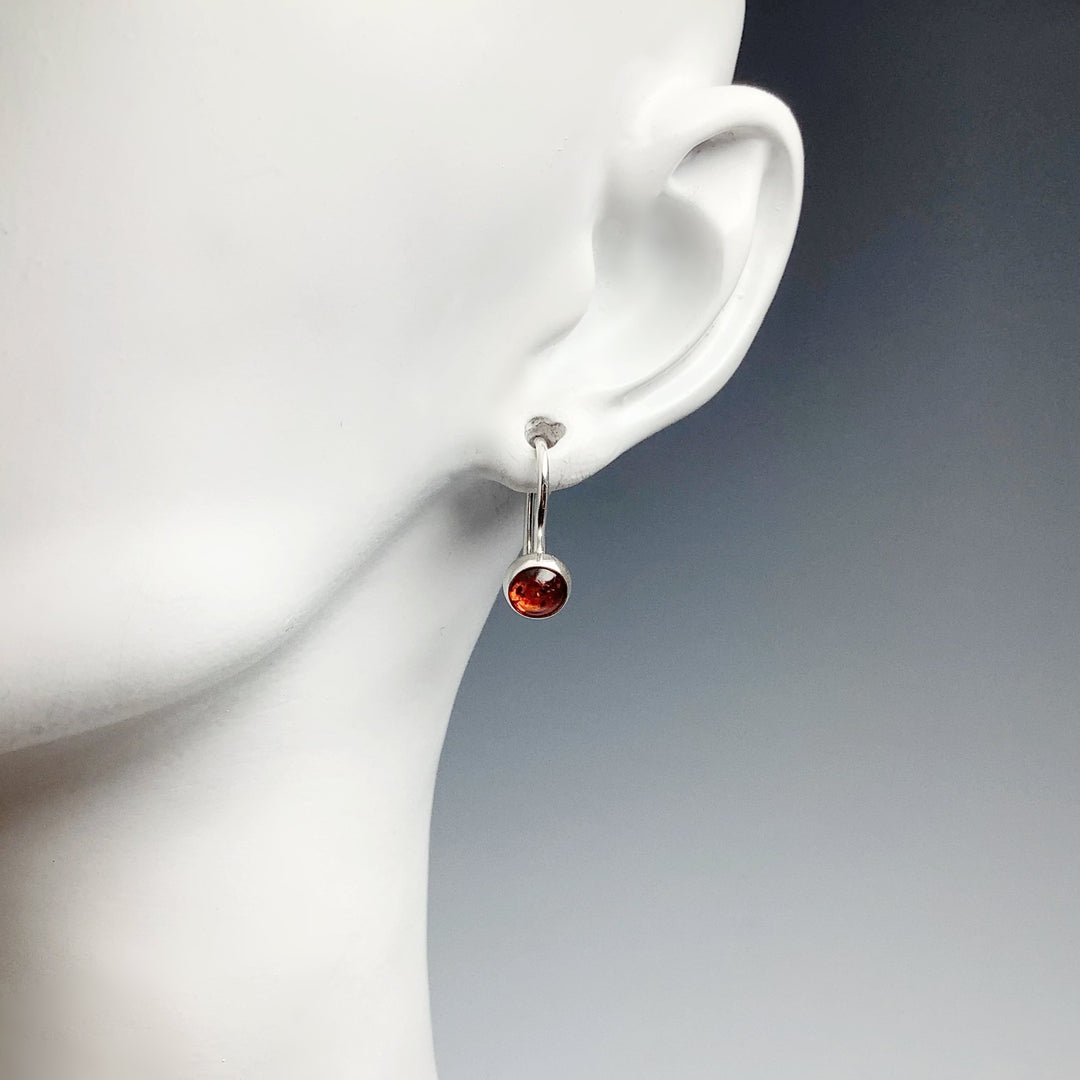 Cognac Amber Dangle Earrings - Rocks and Gems Canada