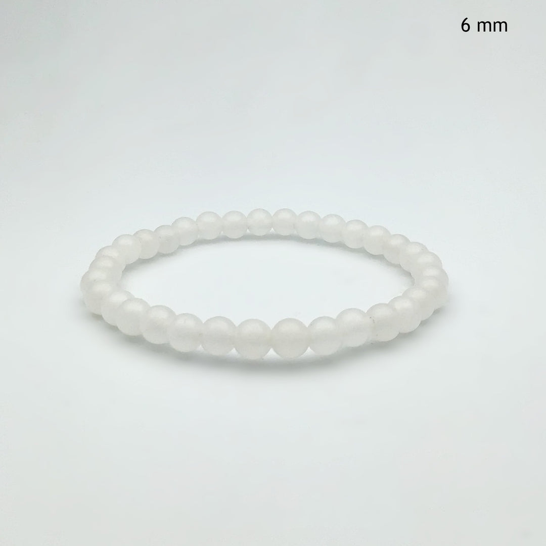 Milky Jade Beaded Bracelet - Rocks and Gems Canada