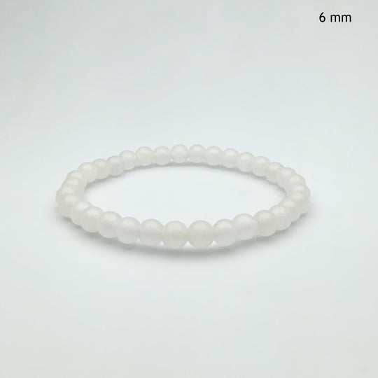 Milky Jade Beaded Bracelet - Rocks and Gems Canada