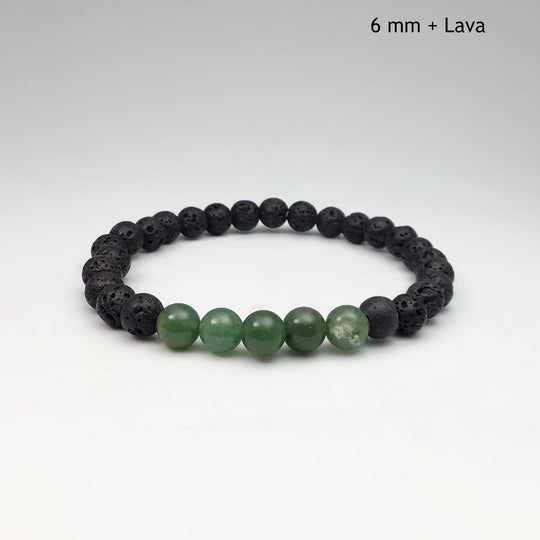 Moss Agate Beaded Bracelet - Rocks and Gems Canada